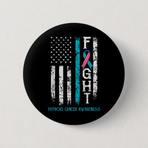 Flag "Krebsbewusstsein Blauer Rosa Aquamarine Schl Button