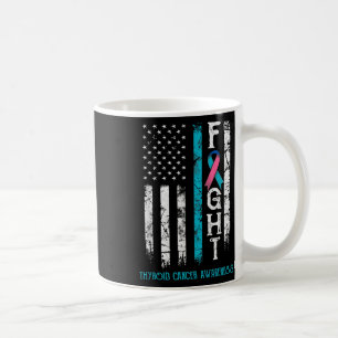 Flag "Krebsbewusstsein Blauer Rosa Aquamarine Schl Kaffeetasse