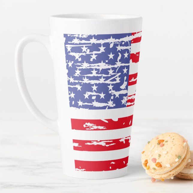 Flag/Land der Free - Latte - Tasse in den USA gest (Beispiel)
