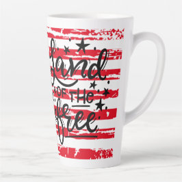 Flag/Land der Free - Latte - Tasse in den USA gest