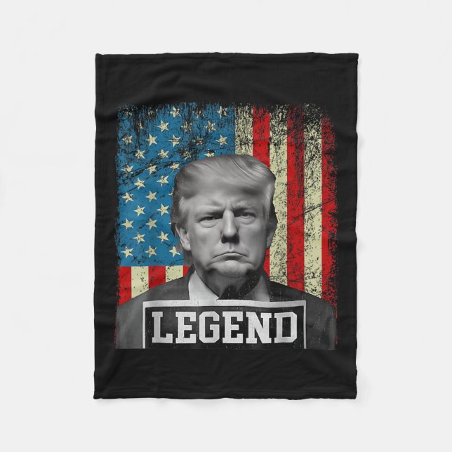 Flag Legend Trump Tasse Shot 2024 Präsident Wonen  Fleecedecke (Vorderseite)