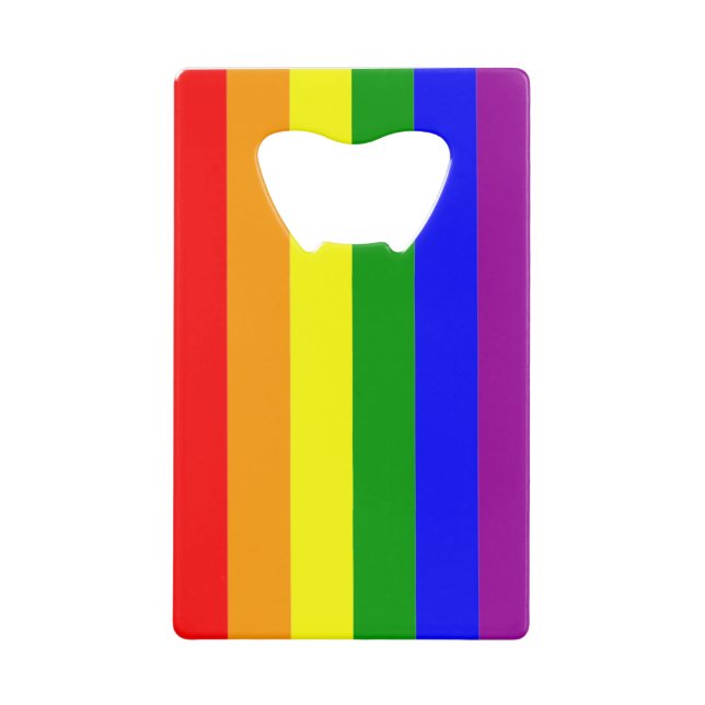 Flag LGBTQIA+ Regenbogenfarben Geldbeutel Flaschenöffner (Vorderseite)