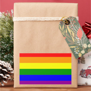 Flag LGBTQIA+ Regenbogenfarben Rechteckiger Aufkleber