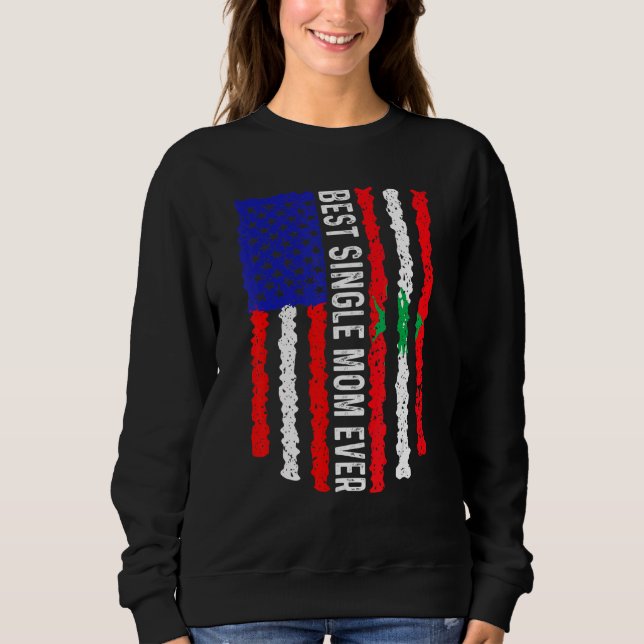 Flag Libanon - Beste Single-Mama je Fahne Sweatshirt (Vorderseite)