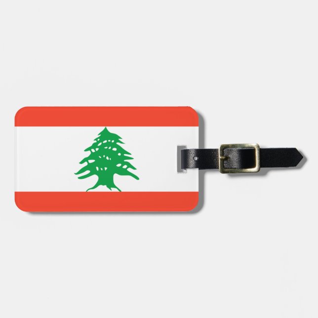 Flag Libanon Easy ID Personal Gepäckanhänger (Vorderseite horizontal)