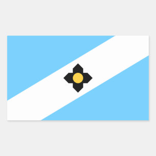 Flag Madison, Wisconsin-rechteckige Aufkleber