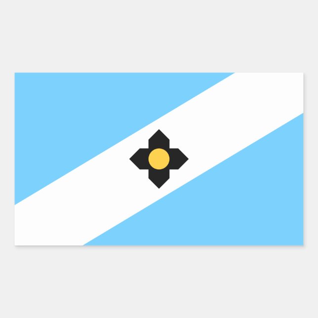 Flag Madison, Wisconsin-rechteckige Aufkleber (Vorderseite)