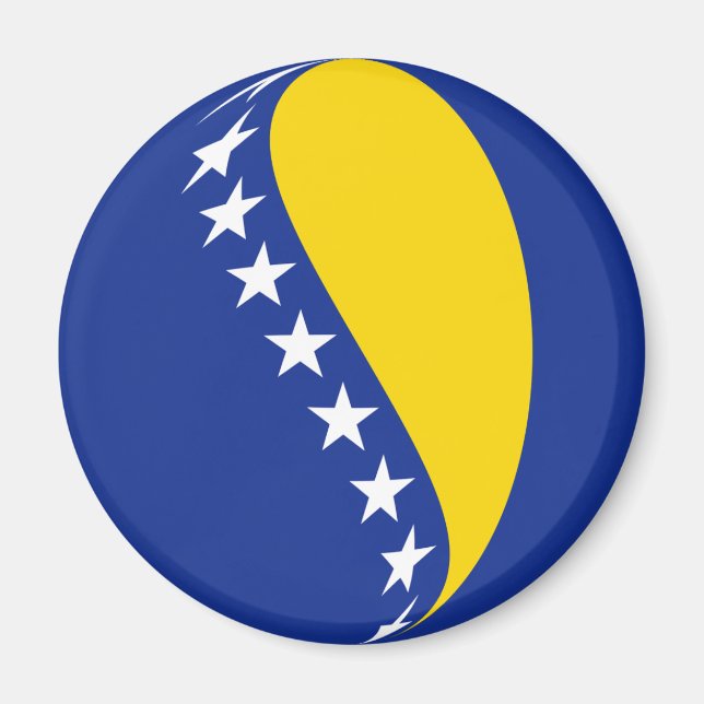 Flag Magnet für Bosnien und Herzegowina (Vorne)