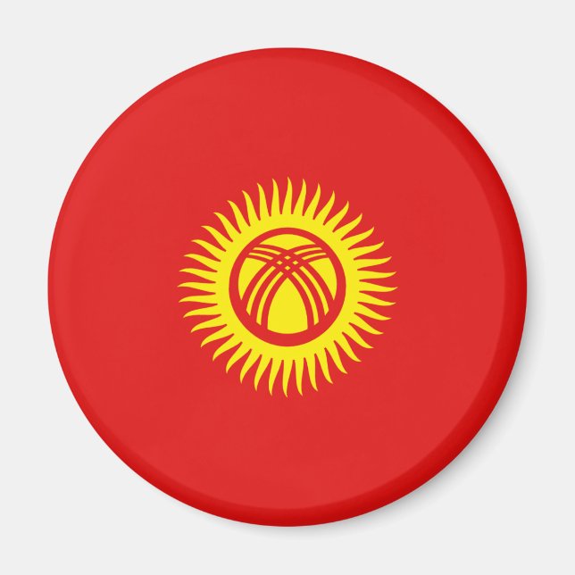 Flag Magnet für Kirgisistan (Vorne)