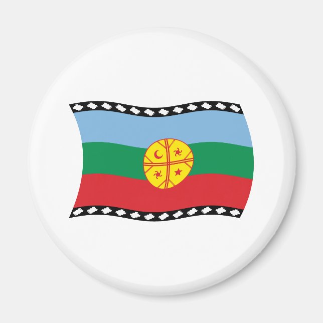 Flag Magnet für Mapuches (Vorne)
