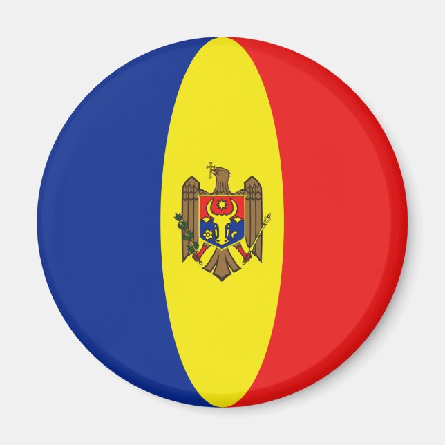 Flag Magnet für Moldawien (Vorne)