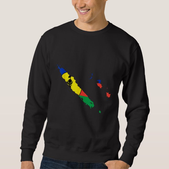 Flag map of New Caledonia Sweatshirt (Vorderseite)