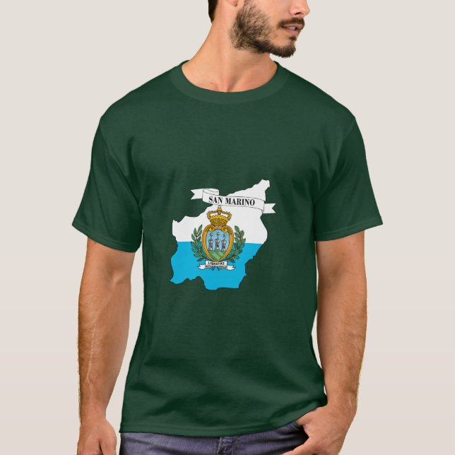  Flag map of San Marino T-Shirt (Vorderseite)