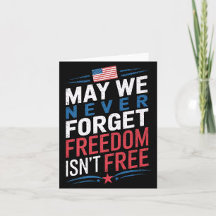 Flag Memorial Day May Vergessen Sie Nicht Die Frei Karte