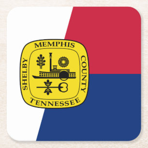 Flag Memphis, Tennessee Square Paper Untersetzer
