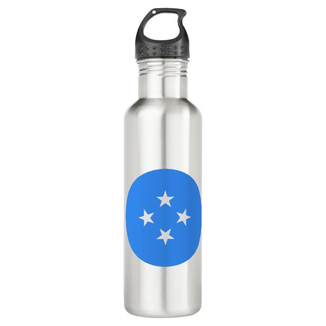 Flag Mikronesien Edelstahlflasche (Vorderseite)