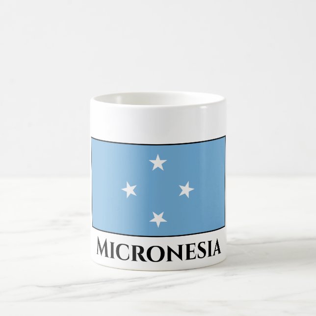 Flag Mikronesien Kaffeetasse (Mittel)