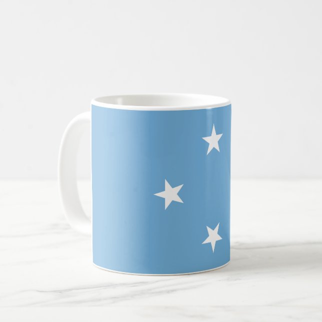 Flag Mikronesien Kaffeetasse (Vorderseite Links)