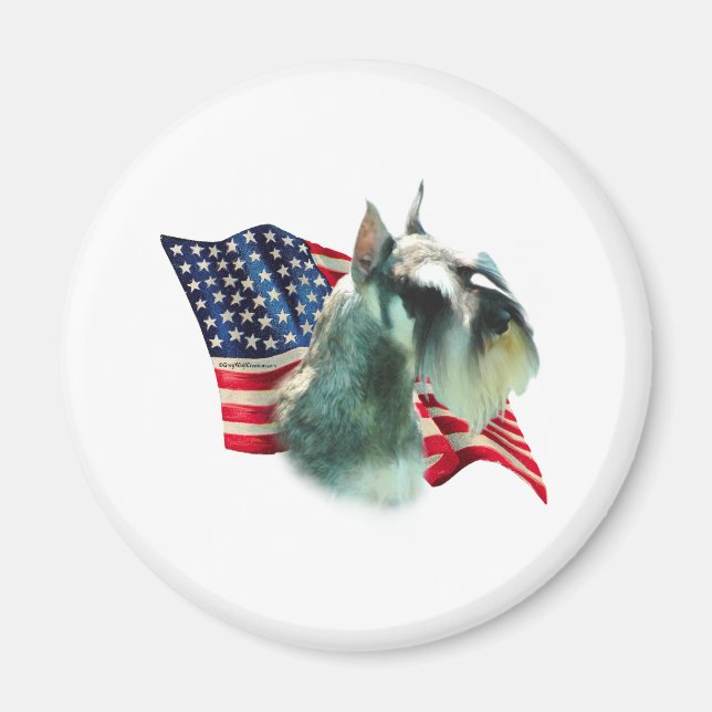 Flag Miniature Schnauzer Magnet (Vorne)