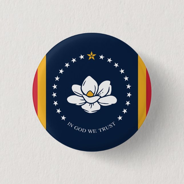 Flag Mississippi Button (Vorderseite)