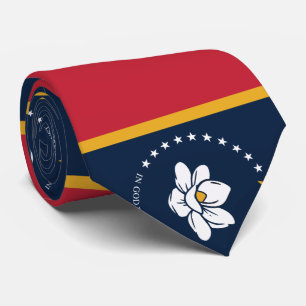 Flag Mississippi - Neue Magnolienflagge Krawatte