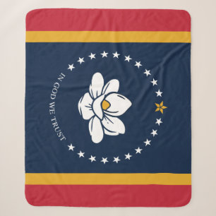 Flag Mississippi - Neue Magnolienflagge Sherpadecke