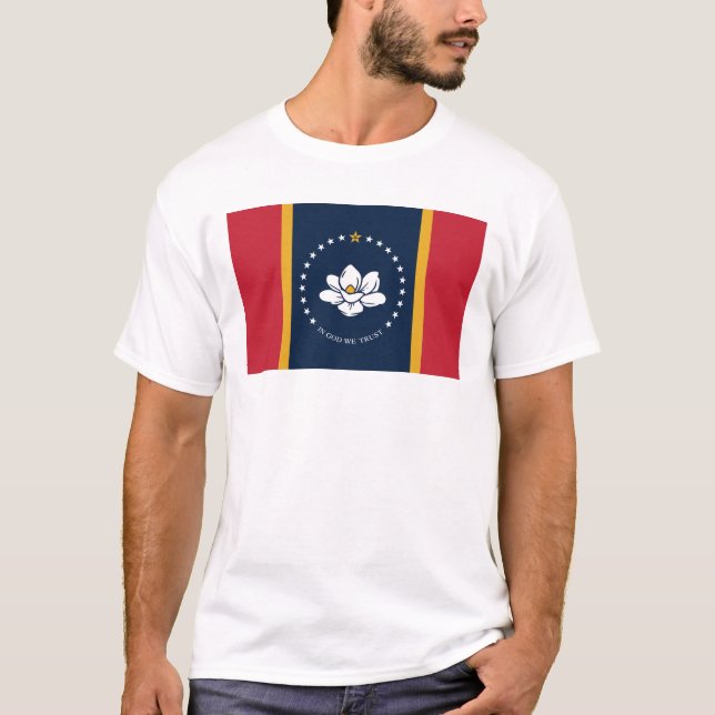 Flag Mississippi - Neue Magnolienflagge T-Shirt (Vorderseite)