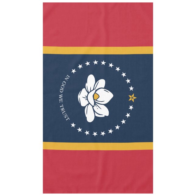 Flag Mississippi - Neue Magnolienflagge Tischdecke (Vorderseite)