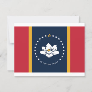Flag Mississippi Postkarte