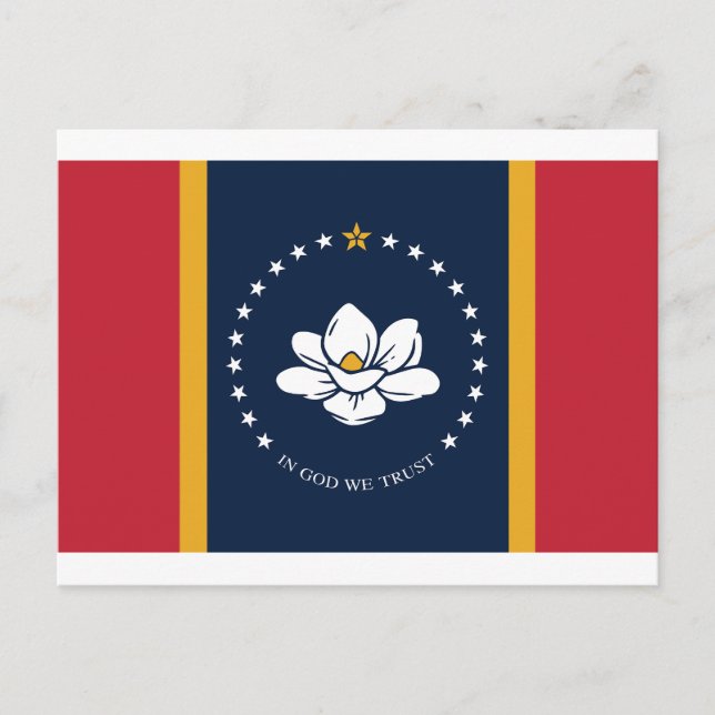 Flag Mississippi Postkarte (Vorderseite)