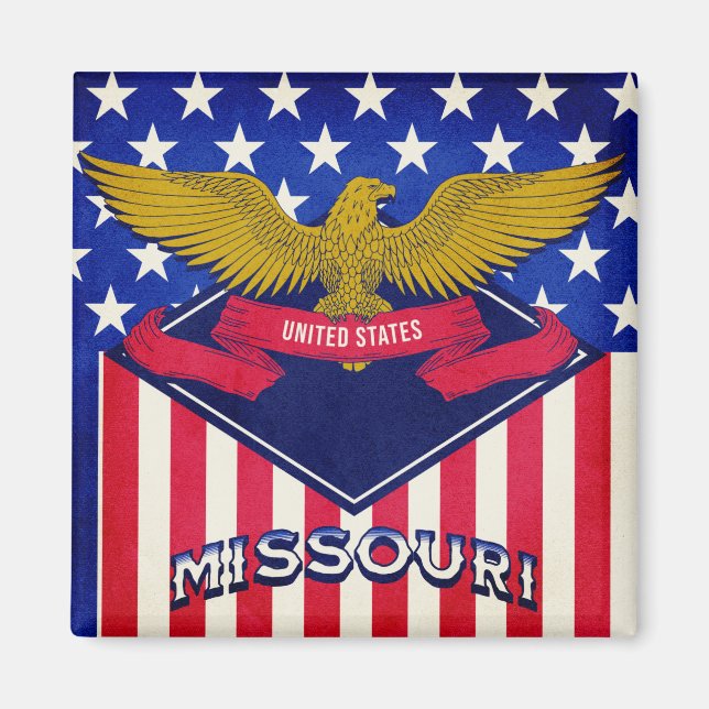 Flag Missouri USA Magnet (Vorne)