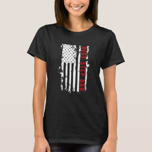 Flag mit bester Stufe Vater beschädigt T-Shirt