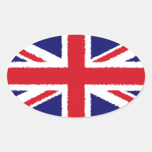 Flag mit verschraubter Kante Ovaler Aufkleber (Vorderseite)