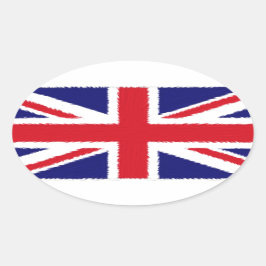 Flag mit verschraubter Kante Ovaler Aufkleber