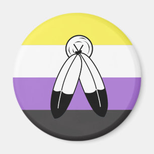 Flag mit zwei Geistern ohne Binärwert Magnet