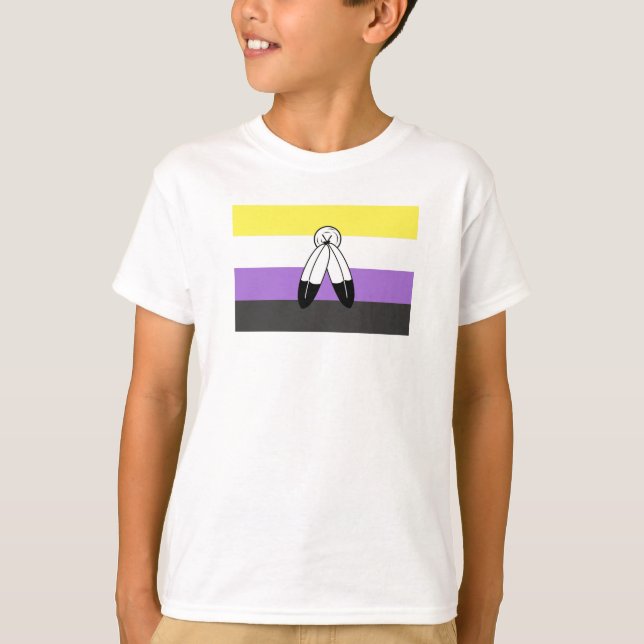 Flag mit zwei Geistern ohne Binärwert T-Shirt (Vorderseite)