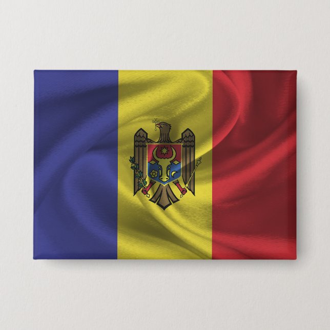 Flag Moldau Button (Vorderseite)