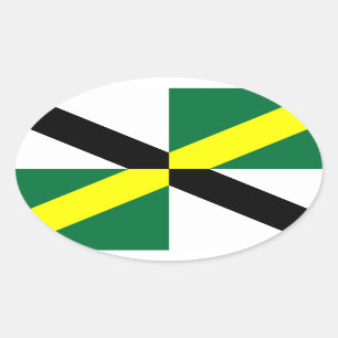 Flag Monterey, Kalifornien-Oval-Aufkleber Ovaler Aufkleber