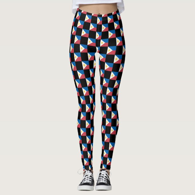 Flag-Muster der kontrollierten Philippinen Leggings (Vorderseite)