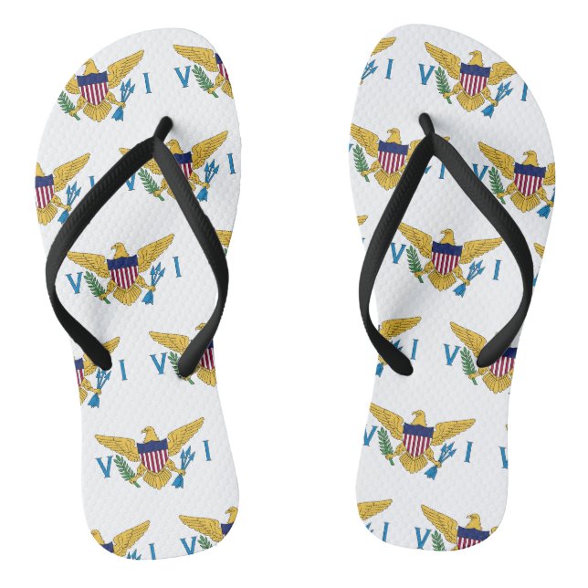 Flag-Muster der US-Jungfrau Flip Flops (Fußbett)