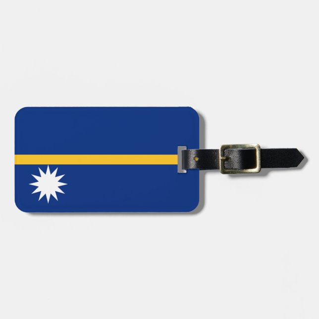 Flag Nauru Easy ID Personal Gepäckanhänger (Vorderseite horizontal)