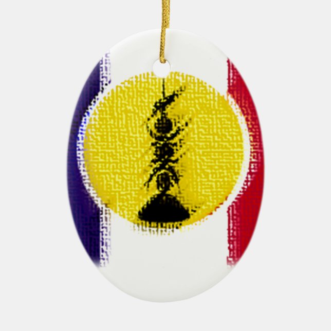 Flag ncl fra knk keramik ornament (Vorne)