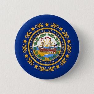 Flag New Hampshire Button