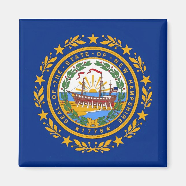 Flag New Hampshire Magnet (Vorne)