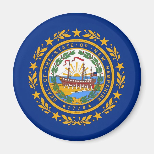 Flag New Hampshire Magnet (Vorne)