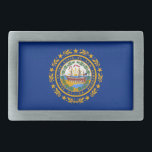 Flag New Hampshire Rechteckige Gürtelschnalle<br><div class="desc">Flag New Hampshire</div>