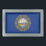 Flag New Hampshire Rechteckige Gürtelschnalle<br><div class="desc">Flag New Hampshire</div>