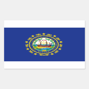 Flag New Hampshire Rechteckiger Aufkleber