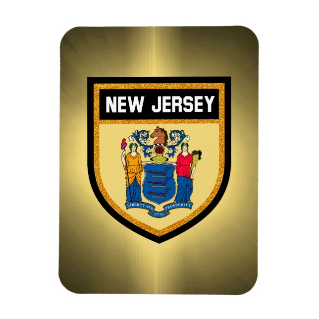 Flag New Jersey Magnet (Vertikal)