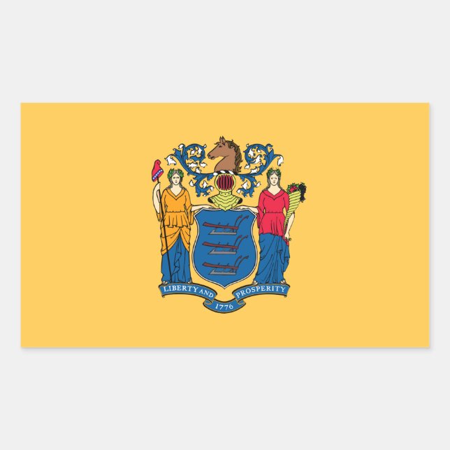 Flag New Jersey Rechteckiger Aufkleber (Vorderseite)